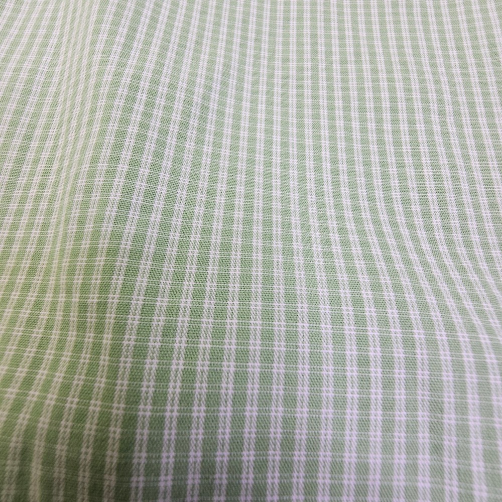 IZOD Mens Green Micro Check Button Down Long Sleeve Shirt Large 490295 - Picture 5 of 11